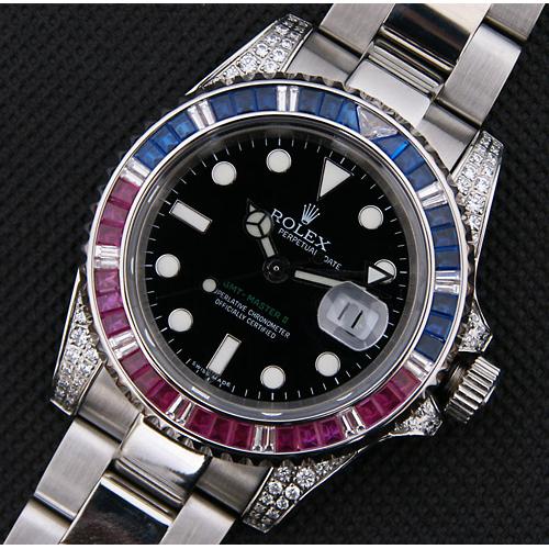 高仿劳力士（Rolex）格林尼治型II系列手表116759 SAru-78209彩钻男士机械腕表