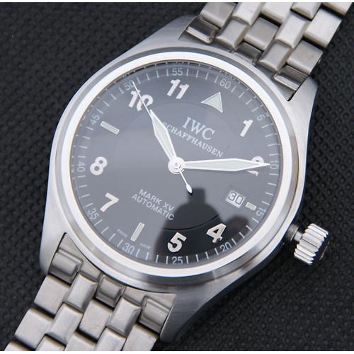 高仿万国IWC 飞行员系列手表 马克十六 钢带款 黑色表盘 高仿1:1万国手表